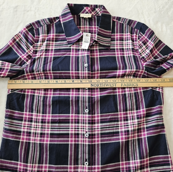 NWT Talbots Button Down Shirt Lot Small Floral & Plaid - Picture 9 of 12